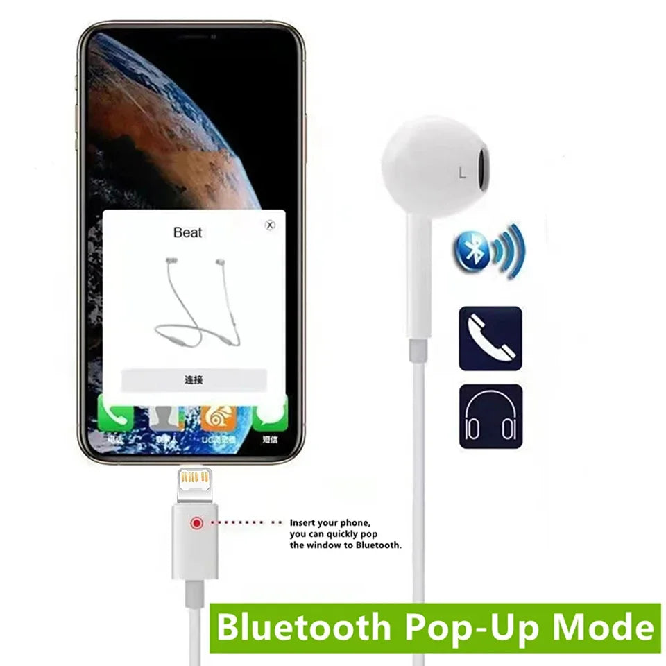 Casque d’origine pour Apple iPhone 15 14 11 12 13 XR X XS 8 prise aux ou type C