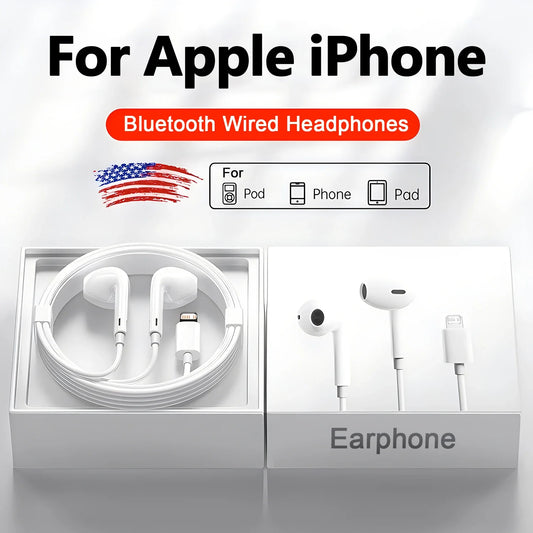 Casque d’origine pour Apple iPhone 15 14 11 12 13 XR X XS 8 prise aux ou type C