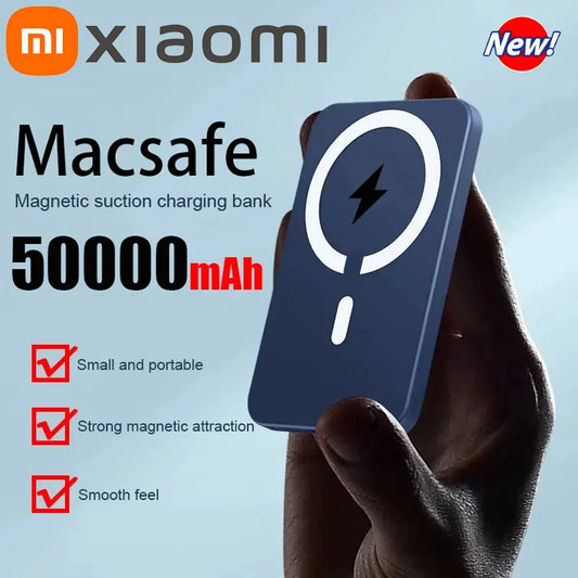500000mAh Capacité Banque d’alimentation magnétique sans fil Batterie portable externe pour iphone Samsung Huawei Powerbank xiaomi